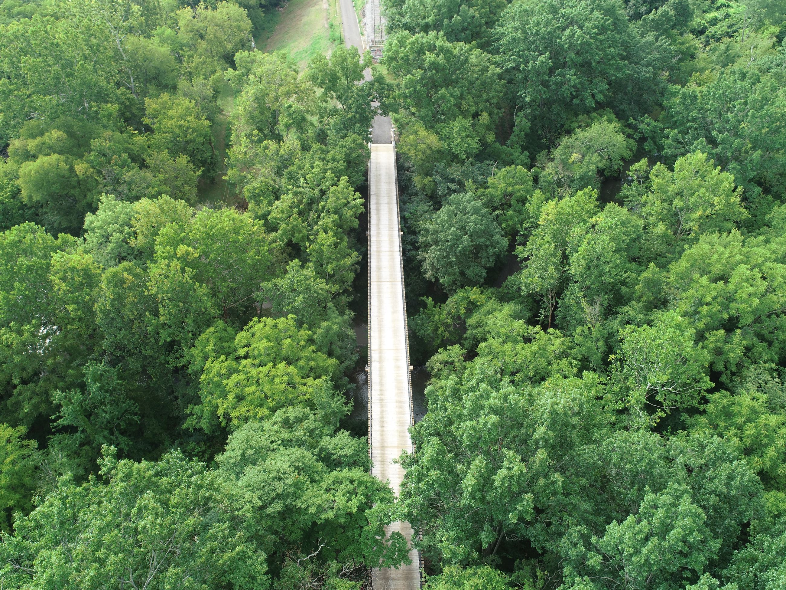 Aerial View of Pistol Creek Greenway Bridge